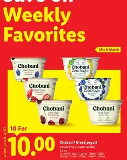 Lidl Chobani Greek yogurt offer