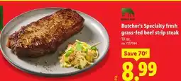 Lidl Butcher's Specialty fresh grass-fed beef strip steak offer