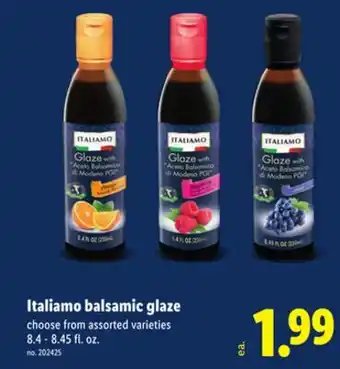Lidl Italiamo balsamic glaze offer