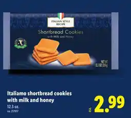 Lidl Italiamo shortbread cookies with milk and honey offer