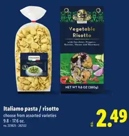 Lidl Italiamo pasta/risotto offer