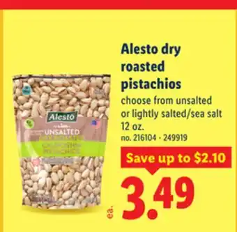 Lidl Alesto dry roasted pistachios offer