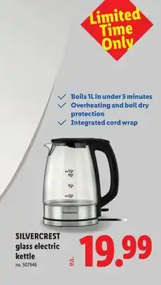 Lidl SILVERCREST glass electric kettle offer