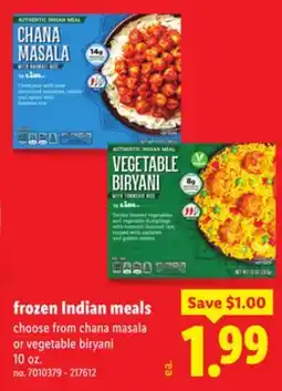 Lidl frozen Indian meals offer