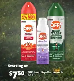 Family Dollar OFF! Insect Repellent Aerosols offer