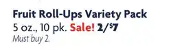 Family Dollar Fruit Roll-Ups Variety Pack offer