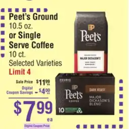 Smart & Final Peet's Ground or Single Serve Coffee offer