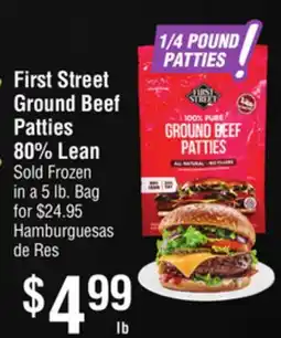 Smart & Final First Street Ground Beef Patties 80% Lean offer