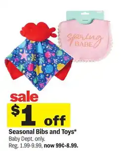 Meijer Seasonal Bibs and Toys offer