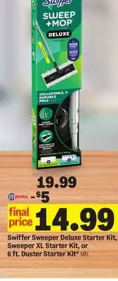 Meijer Swiffer Sweeper Deluxe Starter Kit, Sweeper XL Starter Kit, or 6 ft. Duster Starter Kit offer