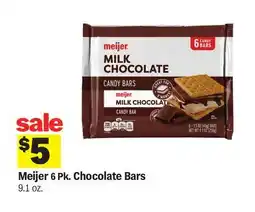 Meijer Meijer 6 Pk. Chocolate Bars offer