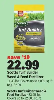 Meijer Scotts Turf Builder Weed & Feed Fertilizer offer
