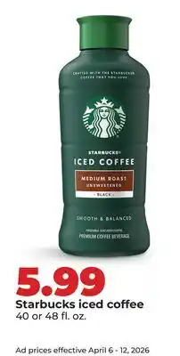 Hy-Vee Starbucks iced coffee offer