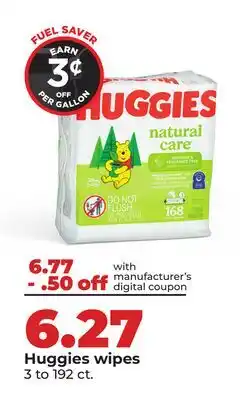Hy-Vee Huggies wipes offer