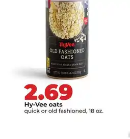 Hy-Vee Hy-Vee oats offer
