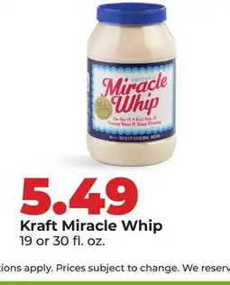 Hy-Vee Kraft Miracle Whip offer