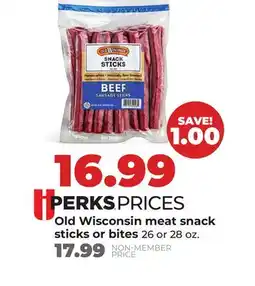 Hy-Vee Old Wisconsin meat snack sticks or bites offer