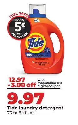 Hy-Vee Tide laundry detergent offer