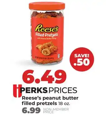 Hy-Vee Reese's peanut butter filled pretzels offer