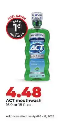 Hy-Vee ACT mouthwash offer
