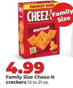 Hy-Vee Family Size Cheez-It crackers offer