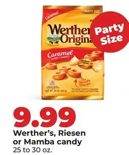 Hy-Vee Werther's, Riesen or Mamba candy offer