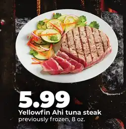 Hy-Vee Yellowfin Ahi tuna steak offer
