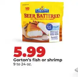 Hy-Vee Gorton's fish or shrimp offer