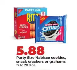 Hy-Vee Party Size Nabisco cookies, snack crackers or grahams offer