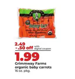 Hy-Vee Grimmway Farms organic baby carrots offer