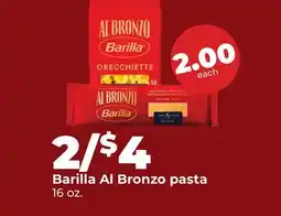Hy-Vee Barilla Al Bronzo pasta offer