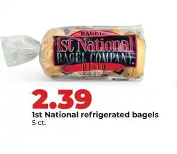Hy-Vee 1st National refrigerated bagels offer