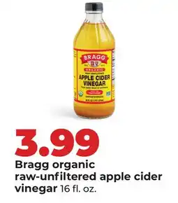 Hy-Vee Bragg organic raw-unfiltered apple cider vinegar offer