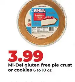 Hy-Vee Mi-Del gluten free pie crust or cookies offer