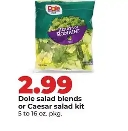 Hy-Vee Dole salad blends or Caesar salad kit offer