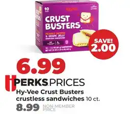 Hy-Vee Hy-Vee Crust Busters crustless sandwiches offer