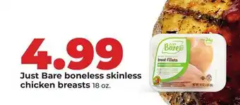 Hy-Vee Just Bare boneless skinless chicken breasts offer