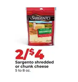 Hy-Vee Sargento shredded or chunk cheese offer