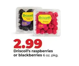 Hy-Vee Driscoll's raspberries or blackberries offer
