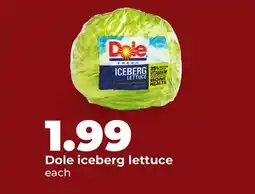 Hy-Vee Dole iceberg lettuce offer