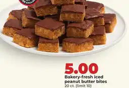 Hy-Vee Bakery-fresh iced peanut butter bites offer