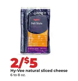 Hy-Vee Hy-Vee natural sliced cheese offer