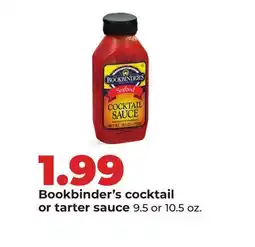 Hy-Vee Bookbinder's cocktail or tarter sauce offer
