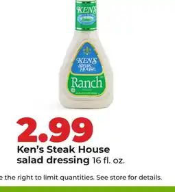 Hy-Vee Ken's Steak House salad dressing offer