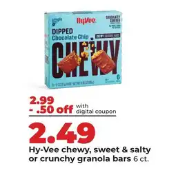 Hy-Vee Hy-Vee chewy, sweet & salty or crunchy granola bars offer