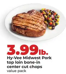 Hy-Vee Hy-Vee Midwest Pork top loin bone-in center cut chops offer