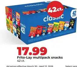 Hy-Vee Frito-Lay multipack snacks offer