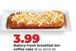 Hy-Vee Bakery-fresh breakfast bar coffee cake offer