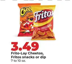 Hy-Vee Frito-Lay Cheetos, Fritos snacks or dip offer