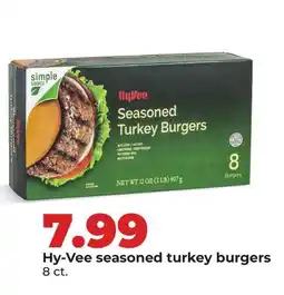 Hy-Vee Hy-Vee seasoned turkey burgers offer